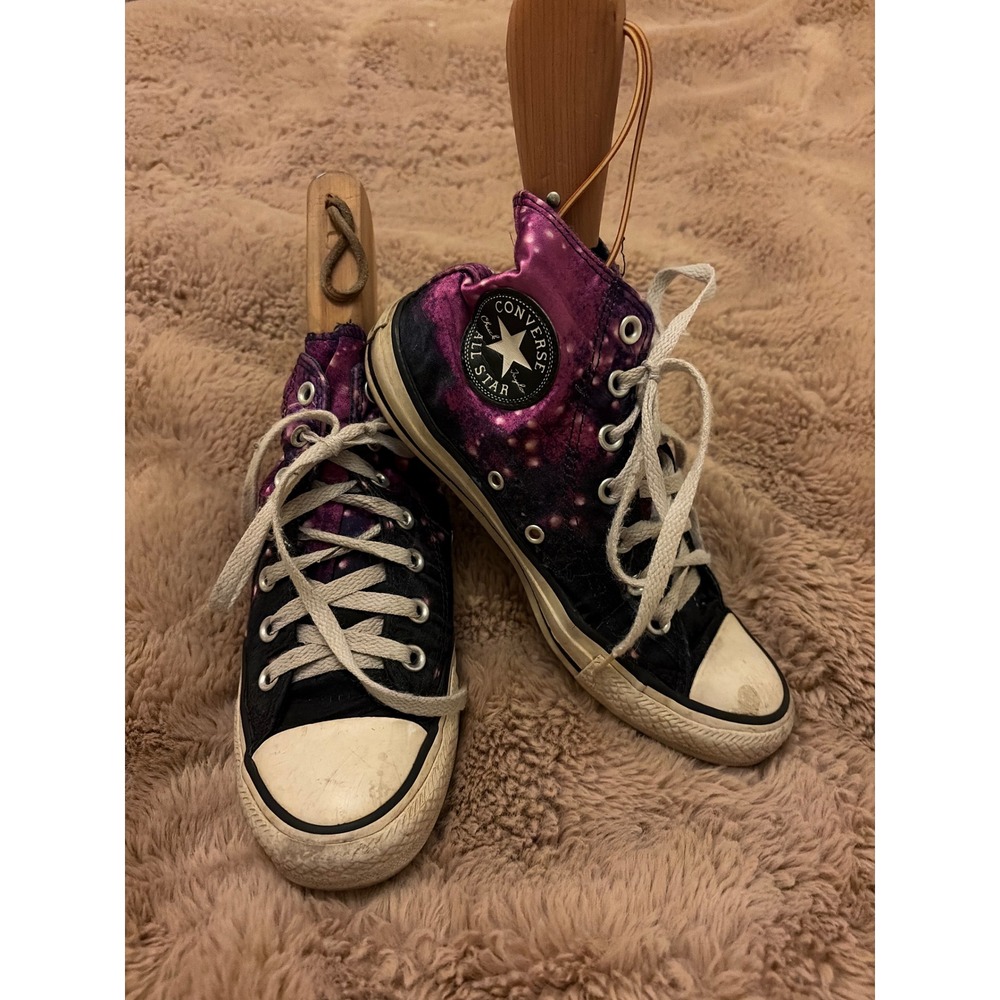 Converse Chuck Taylor All Star High Top Purple Galaxy Unicorn Sneakers Womens 7 - Picture 1 of 10